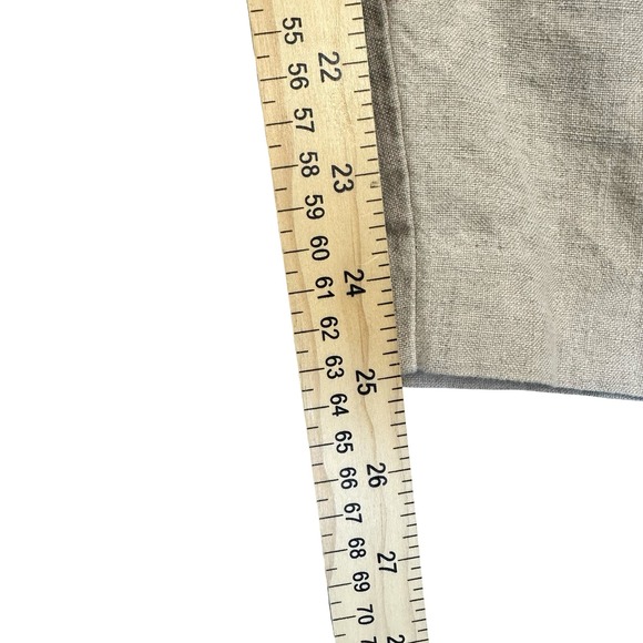 J.Jill Linen Pants Womens Large Beige Elastic Waist Relaxed Minimal Trendy - Picture 10 of 11